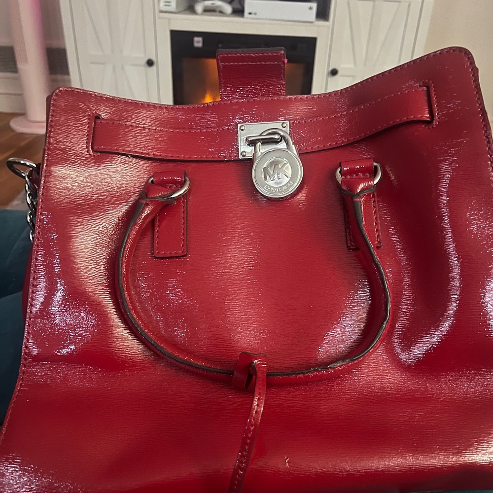 Michael Kors red shoulder bag